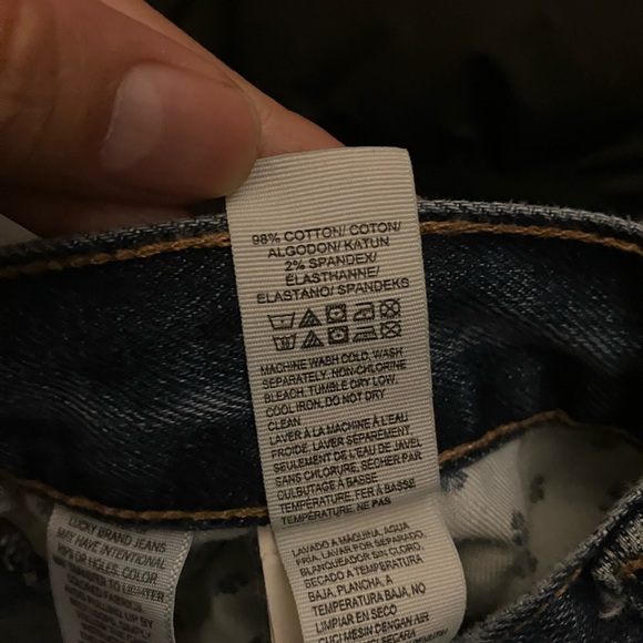 Lucky Brand Denim Jeans Heritage 121 Slim Long Eastvale Blue 34x30 Fade Whiskers - Picture 7 of 8